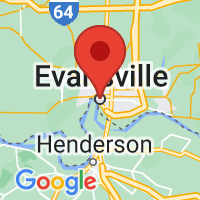 Map of Evansville, IN